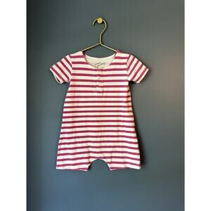 June And January Striped Shorty‎ Romper